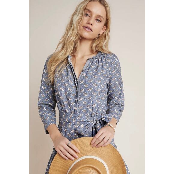 Rebecca Taylor La Vie Woodblock Mini Dress In Moonstone Combo Size S - Picture 11 of 11